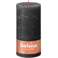 Свеча Bolsius Rustic 20х10 см Shine серая