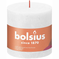 Свеча Bolsius Rustic 10х10 см Shine облачно-белая