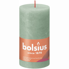 Свеча Bolsius Rustic 13х6,8 см Shine зеленый шалфей