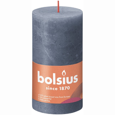 Свеча Bolsius Rustic 13х6,8 см Shine сумеречно-синяя