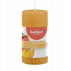 Свеча Bolsius столбик 12х6 см True scents Манго
