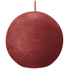 Свеча Bolsius Rustic Shine шар 7,6 см нежный красный