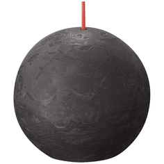 Свеча Bolsius Rustic Shine шар 7,6 см графитовый