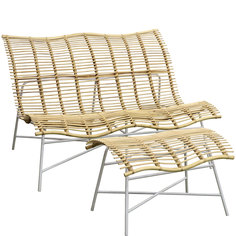 Комплект мебели Rattan grand Nuvali шезлонг с подставкой для ног