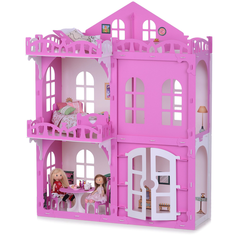KRASATOYS кукольный домик "Элизабет", 000290, белый/розовый