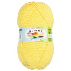 Пряжа Alpina Vera, 55% акрил, 45% хлопок, 5*100 г, 280 м+-15 м, №05, желтый