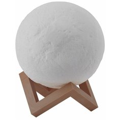 Светильник-ночник 3D шар Луна Moon Lamp на деревянной подставке, 15 см URM
