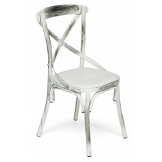 Стул Secret de Maison Tolix-Eames Cross (017), металл/искусственная кожа, цвет: butter white vintage