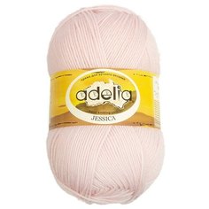Пряжа Adelia Jessica, 67% шерсть, 33% полиэстер, 5*100 г, 260 м+-10 м, №27, бледно- розовый