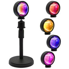 Закат ночник / светильник закат / ночник проектор, декоративная лампа led с проекцией заката, лампа тикток с пультом URM