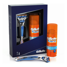 Набор Gillette подарочный: гель для бритья Fusion5 Ultra Sensitive 75 мл, бритвенный станок Fusion5