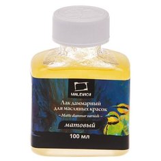 Малевичъ Лак даммарный матовый для масла (820025), 100 мл, желтый
