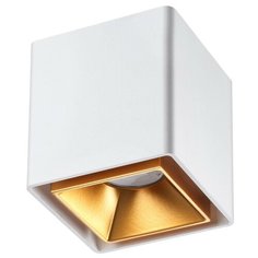 Спот Novotech Recte 358488, кол-во ламп: 1 шт., цвет арматуры: белый, цвет плафона: желтый