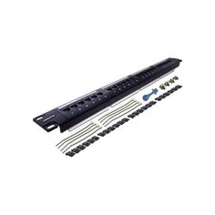 Lanmaster Патч-панель LANMASTER 24 порта RJ-45, категория 6, UTP, 1U, LAN-PPL24U6