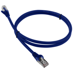 Патч-корд Lanmaster LAN-PC45 RJ-45 (m) - RJ-45 (m) CAT6 F/UTP, 1 шт., синий, 1 м