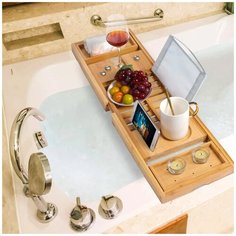 Полка-столик на ванну BambooWood из бамбука 70-109