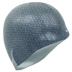 Шапочка для плавания силиконовая серая с принтом GEO NABAIJI X Декатлон Decathlon