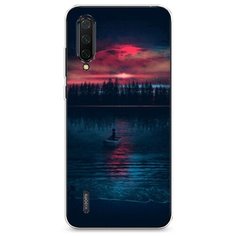 Силиконовый чехол "Лодка в закате" на Xiaomi Mi 9 Lite / Сяоми Ми 9 Лайт Case Place