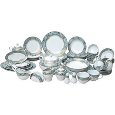 Столовый сервиз Balsford Грация Бернард 106-03034, 6 персон, 60 предм., белый/голубой