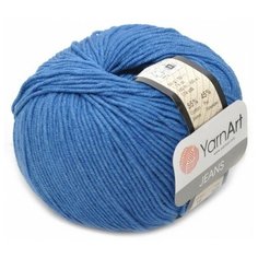YarnArt Пряжа YarnArt Jeans (55% хлопок, 45% акрил) 50 гр, 160 м, 16 синий