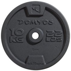 Чугунный диск для тренировок 28 мм DOMYOS X Декатлон Decathlon