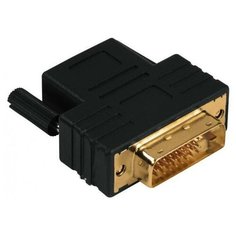 Адаптер Hama Compact DVI-D (Dual Link) (m)/HDMI (f) Позолоченные контакты черный 3зв (00122237)