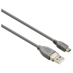 Кабель Hama USB A(m)-mini USB B (m), 0,25 м, серый (00039661)