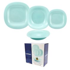 Столовый сервиз Luminarc Carine Light Turquoise P7628, 6 персон, 18 предм., бирюзовый