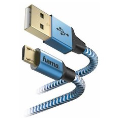Кабель HAMA USB - microUSB (00178289) 1.5 м, синий