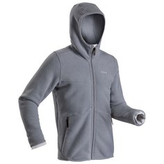 Толстовка флисовая теплая для походов мужская SH100 U-WARM., размер: L, цвет: Асфальтовый QUECHUA Х Декатлон Decathlon