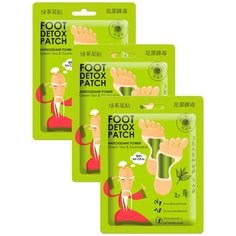 Mi-Ri-Ne Детокс-патчи для ног с Зеленым чаем, 3 шт 16 г пакет