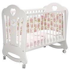 Кроватка детская Bebo Eva, белая, декор Звездочет