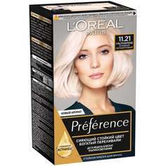 LOreal Paris Preference стойкая краска для волос, 11.21 ультраблонд холодный перламутровый