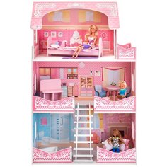 PAREMO кукольный домик "Адель Шарман" с мебелью PD318-07, розовый