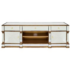 Тумба под телевизор Garda Decor KFC1153E7 (внешняя отделка зеркало), ШхГхВ: 180х50х60 см, цвет: зеркальный