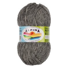 Набор пряжи Alpina "Alpaca Trenza", 4*50 г, 150 м+/-8 м, №14 черный- серый