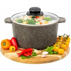 Кастрюля 3 л гармония вкуса "Коричневый опал", с крышкой Elan Gallery