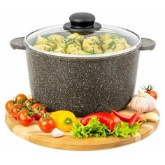 Кастрюля 4 л гармония вкуса "Коричневый опал", с крышкой Elan Gallery