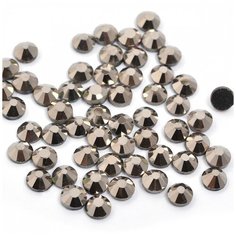 Стразы IDEAL клеевые SS-16 (3,8-4,0 мм) цв. JET HEMATITE уп.1440 шт.