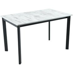 Стол Аврора Пуэрто 120/180*75*75 Черный матовый Муар / Дерево светлое