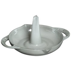 Ростер для курицы, эмалированный чугун, цвет серый, диаметр 24 см, Staub, 1200018