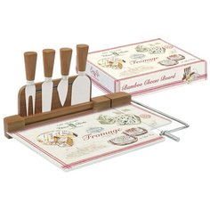 Набор для сыра: доска + 4 ножа и струна для нарезки Fromage, Easy Life, EL-0810_FRMA