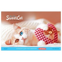 Альбом для рисования А4, 24л ArtSpace "Питомцы. Котик" (100 г/кв. м, скрепка) 7шт. (А24_36000)