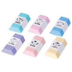 Ластик Berlingo Pastel (термопласт. резина, 50x28x12мм) пластиковая коробка, 6шт. (BLc_00390_6)