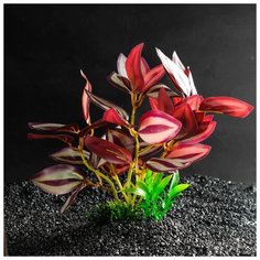 Островок для аквариума Пижон Аква с искусственными растениями, 20*20*26 см