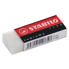 Ластик Stabilo Supreme (прямоугольный, картонный держатель, 62x22x11мм) 1шт. (1196C/30)