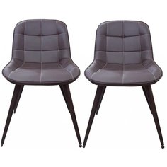 Комплект стульев Аврора Прованс-2, Металл Черный муар / Экокожа Нитро браун, 2 шт