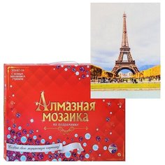 Алмазная мозаика Рыжий кот 30*40 см, "Достопримечательности Парижа", с подрамником (DL004)