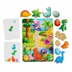 Пазл-сортер "Игра на липучке с карточками "Долина динозавров Ань Янь