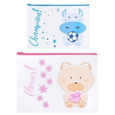 Папка на молнии A4+( Мишка 34x24см), толщина 1.00мм, материал полиуретан Centrum